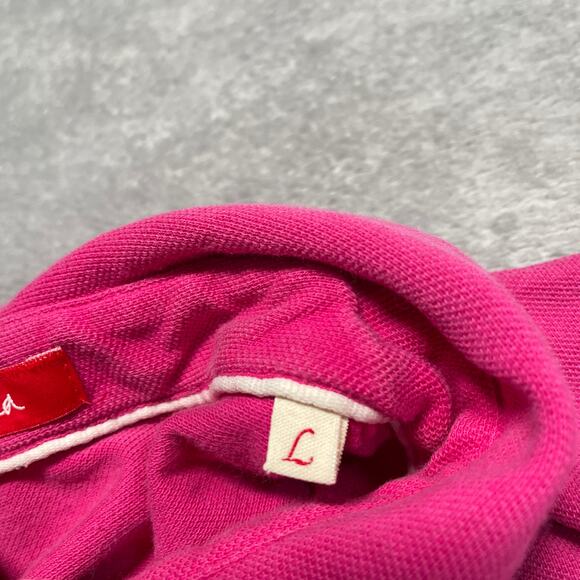 Altea Polo Shirt Mens Large Pink Embroidered Beaded Decorative Smart Casual - Picture 4 of 16